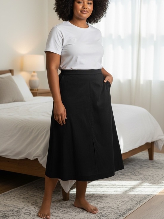 Lafayette 148 New York Dresses & Skirts - Lafayette 148 New York Black A-Line Midi Skirt Size 12 Minimalist Work Office